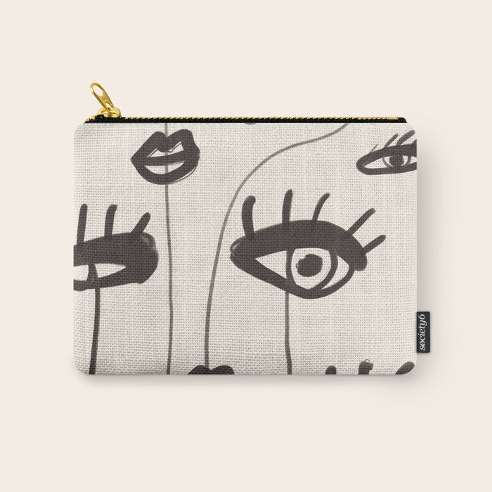 Abstract line art eyes 2 Carry All Pouch Gallery Image 1