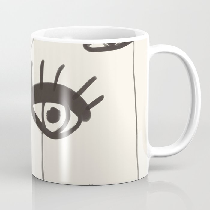 Abstract line art eyes 2 Coffee Mug Gallery Image 1