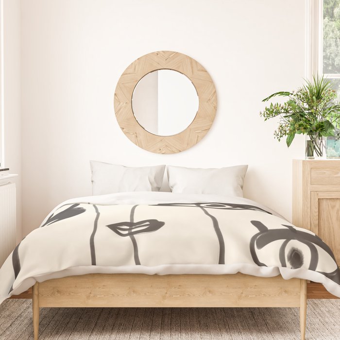 Abstract line art eyes 2 Duvet Cover Gallery Image 3