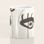 Abstract line art eyes 2 Coffee Mug Gallery Image 4