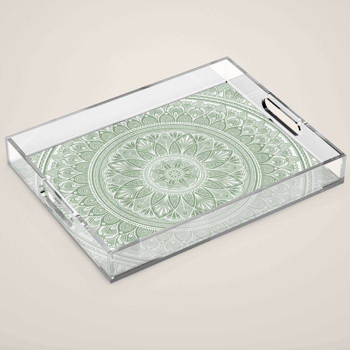 Bloom- Sage Green Acrylic Tray Gallery Image 1