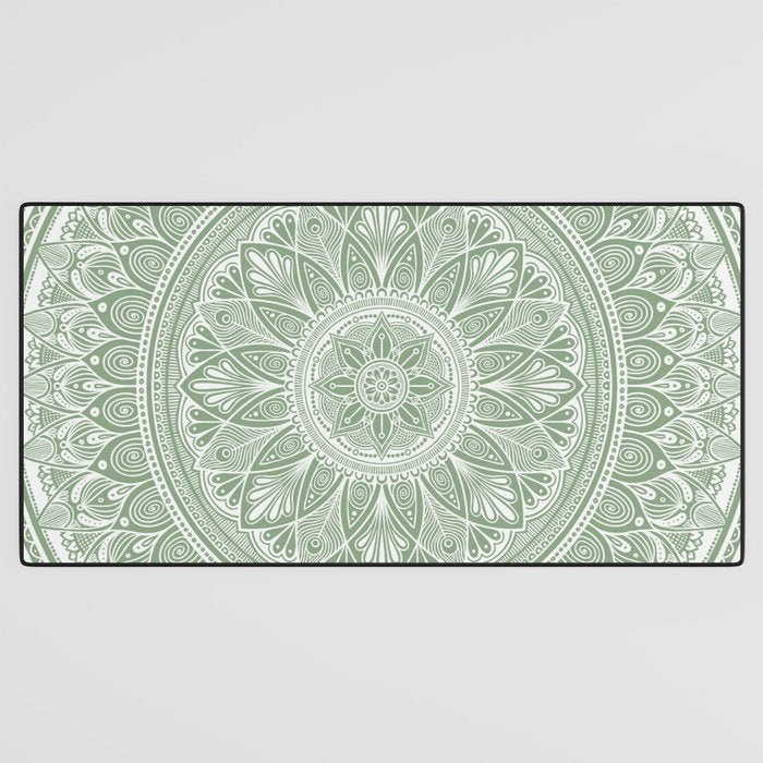 Bloom- Sage Green Desk Mat Gallery Image 3