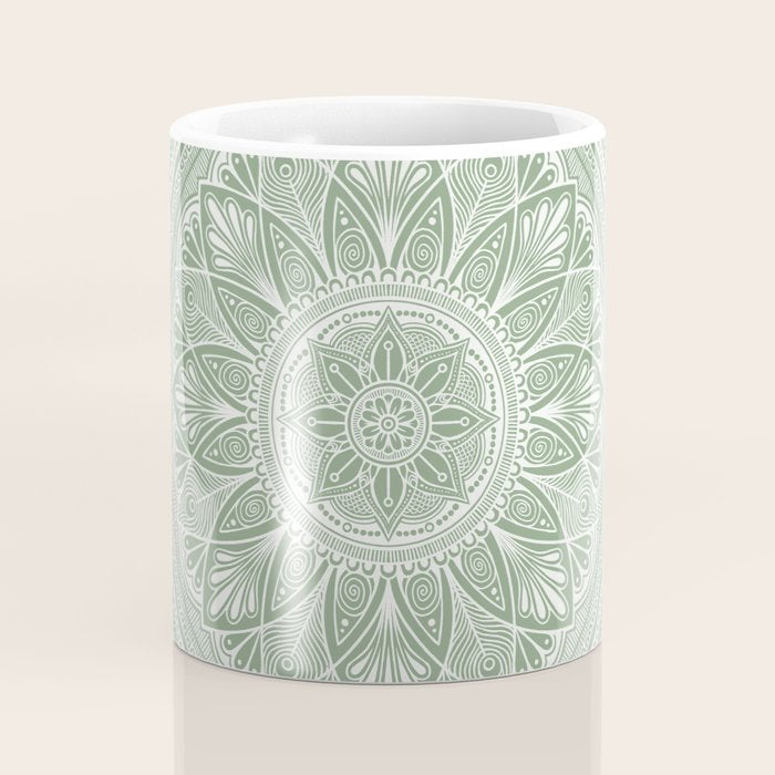 Bloom- Sage Green Coffee Mug Gallery Image 4