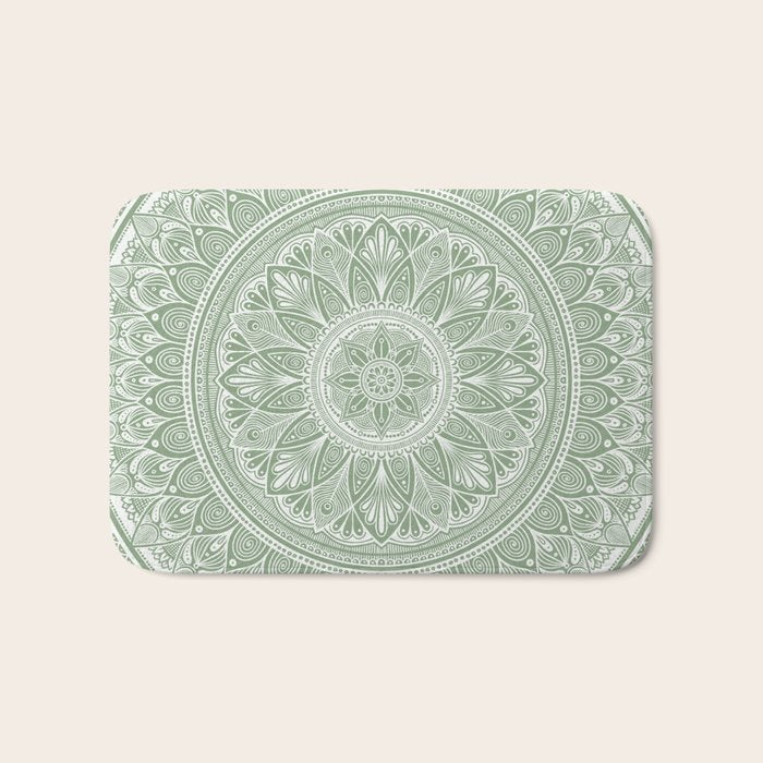 Bloom- Sage Green Bath Mat Gallery Image 1
