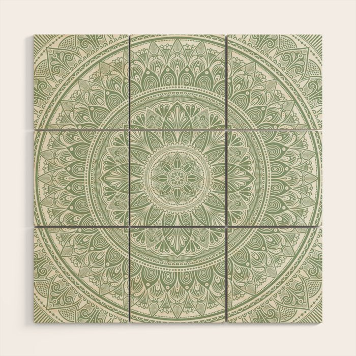 Bloom- Sage Green Wood Wall Art Gallery Image 1