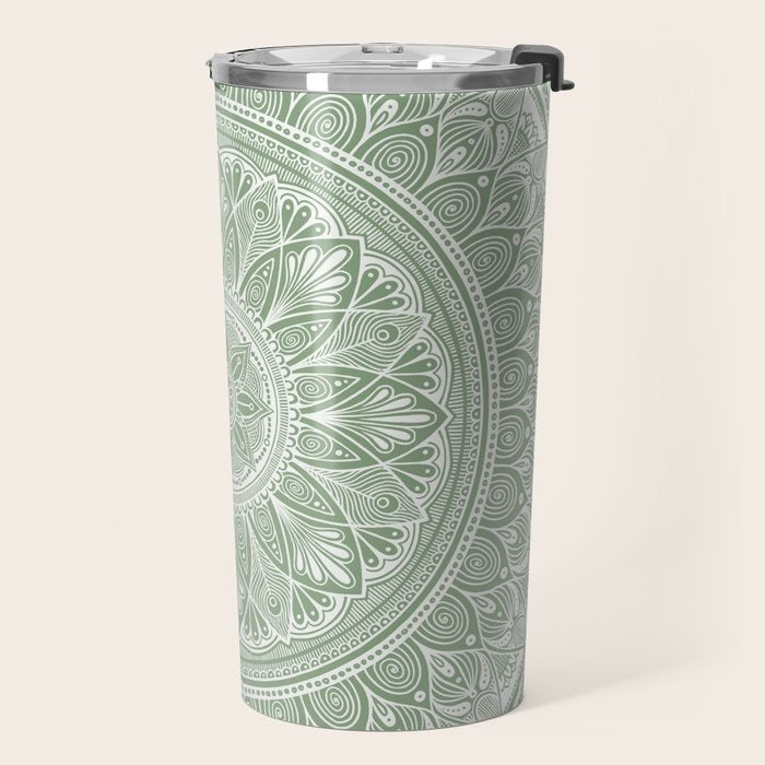 Bloom- Sage Green Travel Mug Gallery Image 2