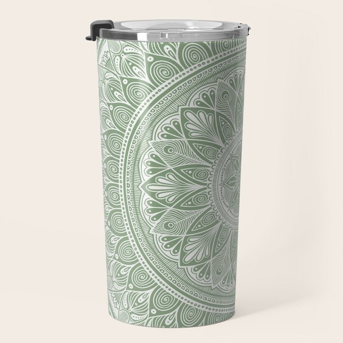 Bloom- Sage Green Travel Mug Gallery Image 3