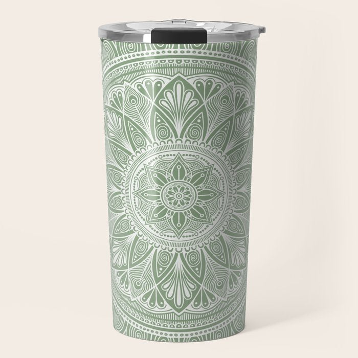 Bloom- Sage Green Travel Mug Gallery Image 1