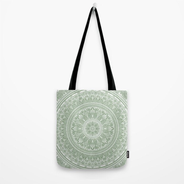 Bloom- Sage Green Tote Bag Gallery Image 2