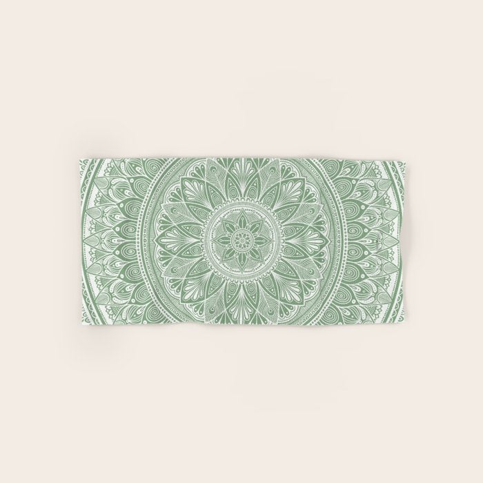 Bloom- Sage Green Bath Towel Gallery Image 1