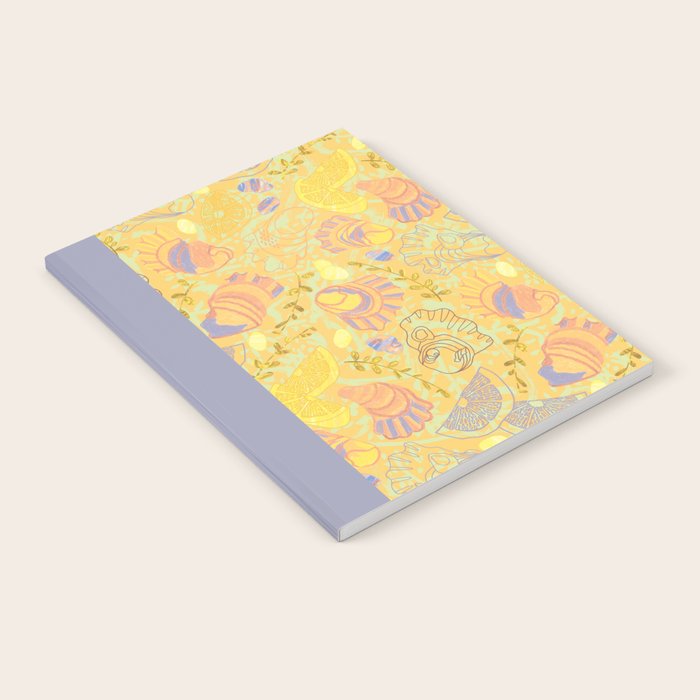 Coastal Oysters on the Beach in Pastel Yellow & Orange Notebook Gallery Image 2