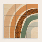 Patterned Rainbow Wood Wall Art Gallery Image 1