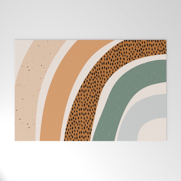 Patterned Rainbow Welcome Mat Gallery Image 1