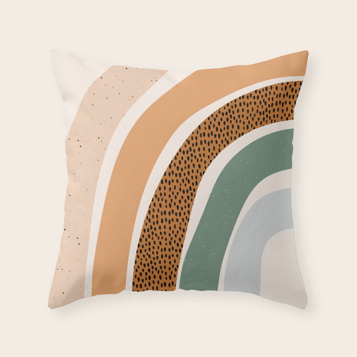 Patterned Rainbow Throw Pillow Gallery Image 6
