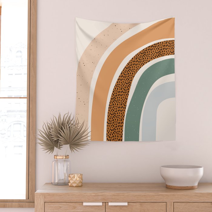 Patterned Rainbow Wall Tapestry Gallery Image 2