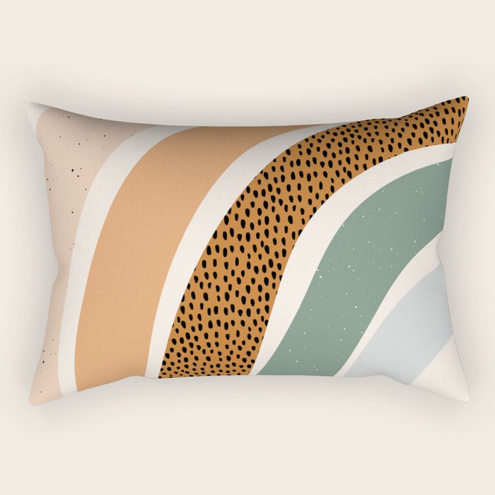 Patterned Rainbow Rectangular Pillow Gallery Image 2