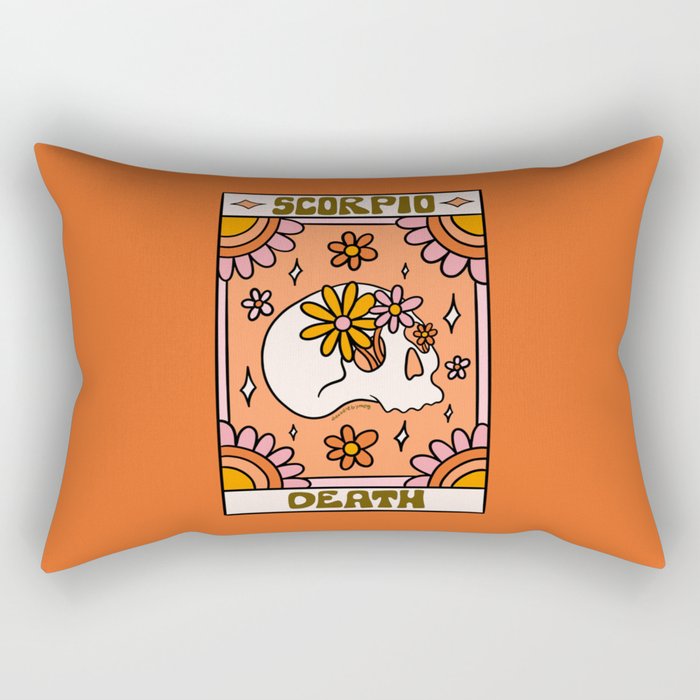 Scorpio Tarot Card Rectangular Pillow Gallery Image 2