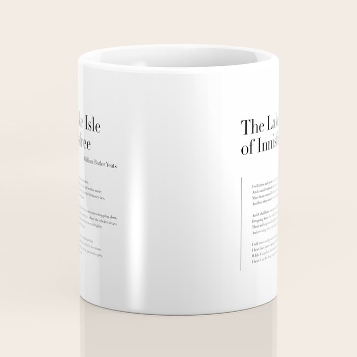 The Lake Isle of Innisfree by William Butler Yeats Coffee Mug Gallery Image 4