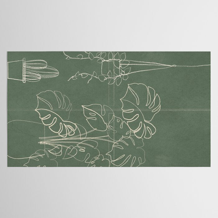 Minimal Window With Potted Plants 2 Tablecloth Gallery Image 2