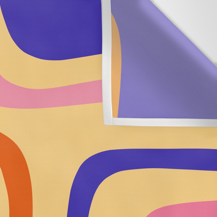 Palm Springs Retro Mid Century Modern Colourful Abstract Pattern Yellow Orange Pink Blue Green Wall Tapestry Gallery Image 3