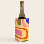 Palm Springs Retro Mid Century Modern Colourful Abstract Pattern Yellow Orange Pink Blue Green Wine Chiller Gallery Image 1