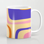 Palm Springs Retro Mid Century Modern Colourful Abstract Pattern Yellow Orange Pink Blue Green Coffee Mug Gallery Image 1