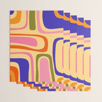 Palm Springs Retro Mid Century Modern Colourful Abstract Pattern Yellow Orange Pink Blue Green Wrapping Paper Gallery Image 3