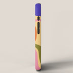 Palm Springs Retro Mid Century Modern Colourful Abstract Pattern Yellow Orange Pink Blue Green iPhone Case Gallery Image 2