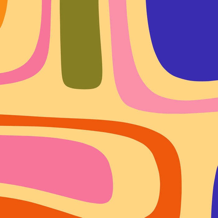 Palm Springs Retro Mid Century Modern Colourful Abstract Pattern Yellow Orange Pink Blue Green Coffee Mug Gallery Image 2