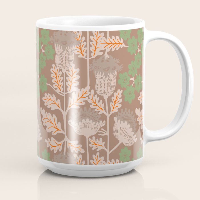 CELIE GARDEN  Inspired by PANTONE 17 1230 Mocha Mousse Coffee Mug Gallery Image 2
