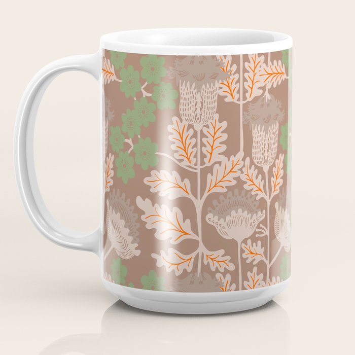 CELIE GARDEN  Inspired by PANTONE 17 1230 Mocha Mousse Coffee Mug Gallery Image 3