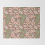 CELIE GARDEN  Inspired by PANTONE 17 1230 Mocha Mousse Throw Blanket Gallery Image 2