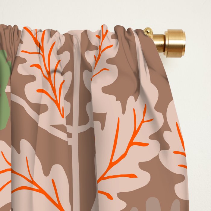 CELIE GARDEN  Inspired by PANTONE 17 1230 Mocha Mousse Window Curtain Gallery Image 2