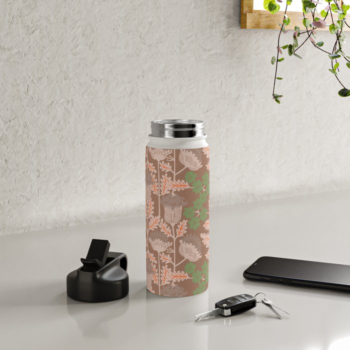 CELIE GARDEN  Inspired by PANTONE 17 1230 Mocha Mousse Water Bottle Gallery Image 4