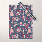 Hygge raccoon Wrapping Paper Gallery Image 1
