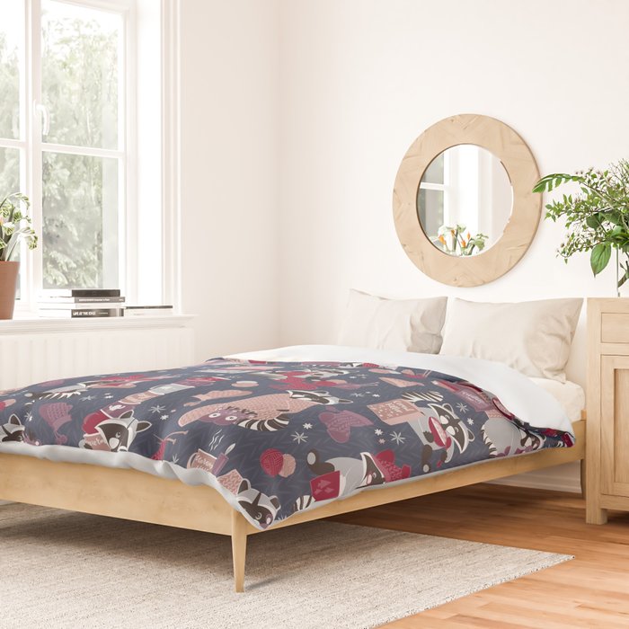 Hygge raccoon Duvet Cover Gallery Image 2
