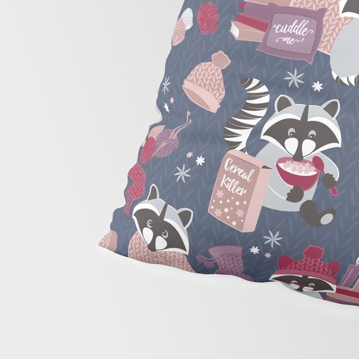 Hygge raccoon Pillow Sham Gallery Image 4