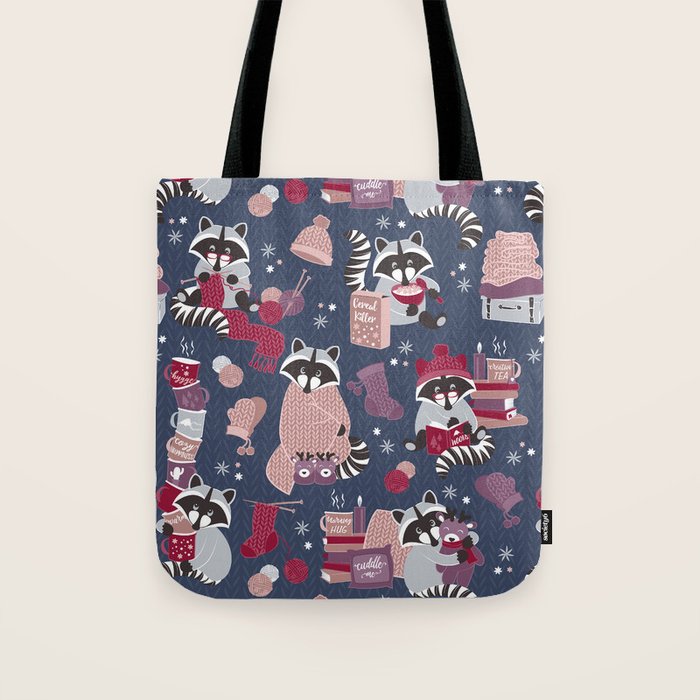 Hygge raccoon Tote Bag Gallery Image 1