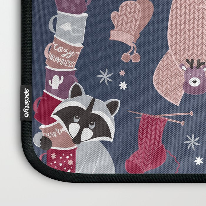 Hygge raccoon Laptop Sleeve Gallery Image 3