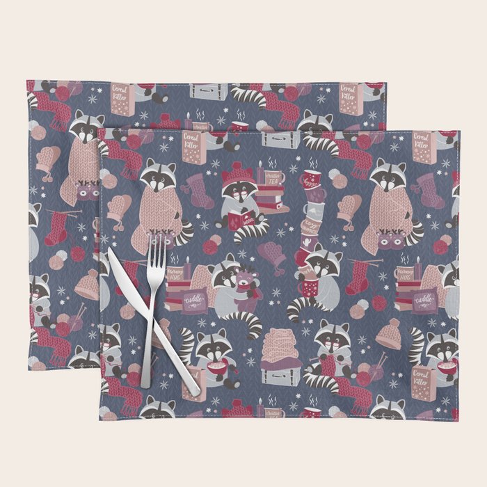 Hygge raccoon Placemat Gallery Image 1