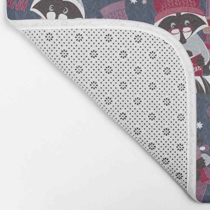 Hygge raccoon Bath Mat Gallery Image 2