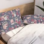 Hygge raccoon Pillow Sham Gallery Image 2