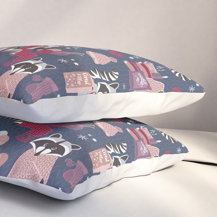 Hygge raccoon Pillow Sham Gallery Image 3