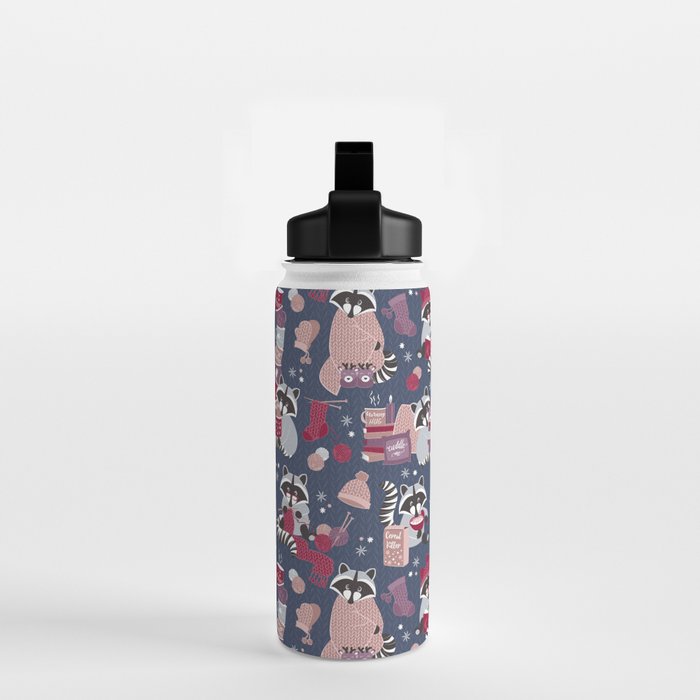 Hygge raccoon Water Bottle Gallery Image 2