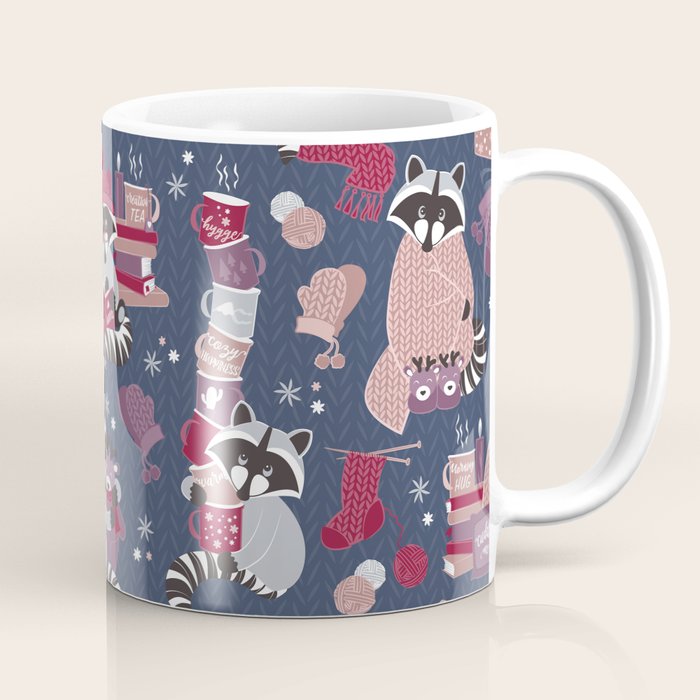 Hygge raccoon Coffee Mug Gallery Image 1