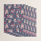 Hygge raccoon Wrapping Paper Gallery Image 3