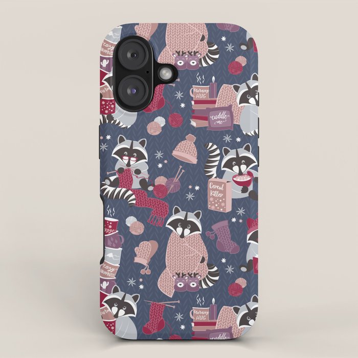 Hygge raccoon iPhone Case Gallery Image 1
