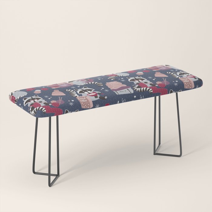 Hygge raccoon Bench Gallery Image 1