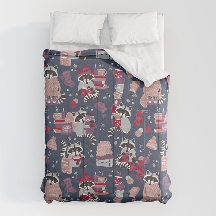 Hygge raccoon Comforter Gallery Image 6