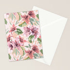 Pastel pink tropical bloom A Stationery Card Gallery Image 2